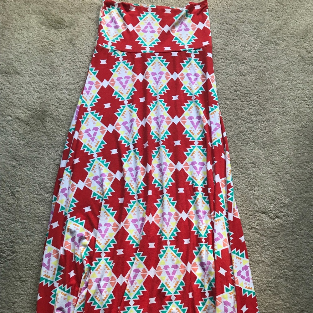 Lularoe XS GUC Vintage Aztec Maxi Skirt